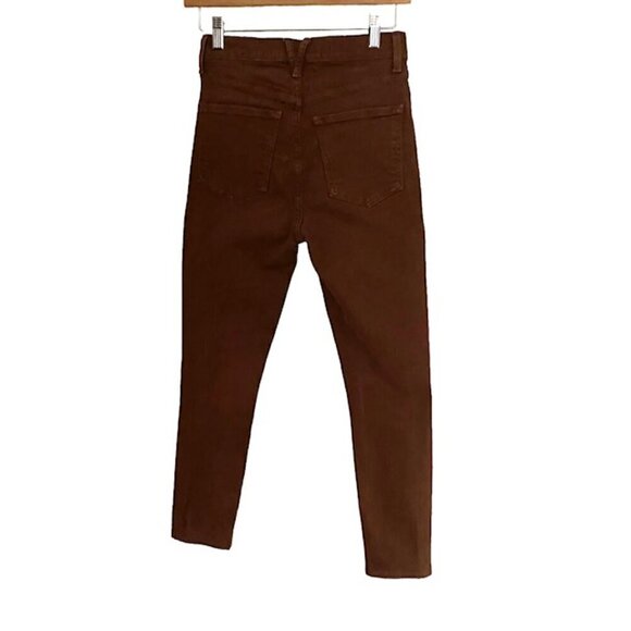 Veronica Beard Maera Brown Skinny High Rise Jeans 25/0 - Picture 4 of 5